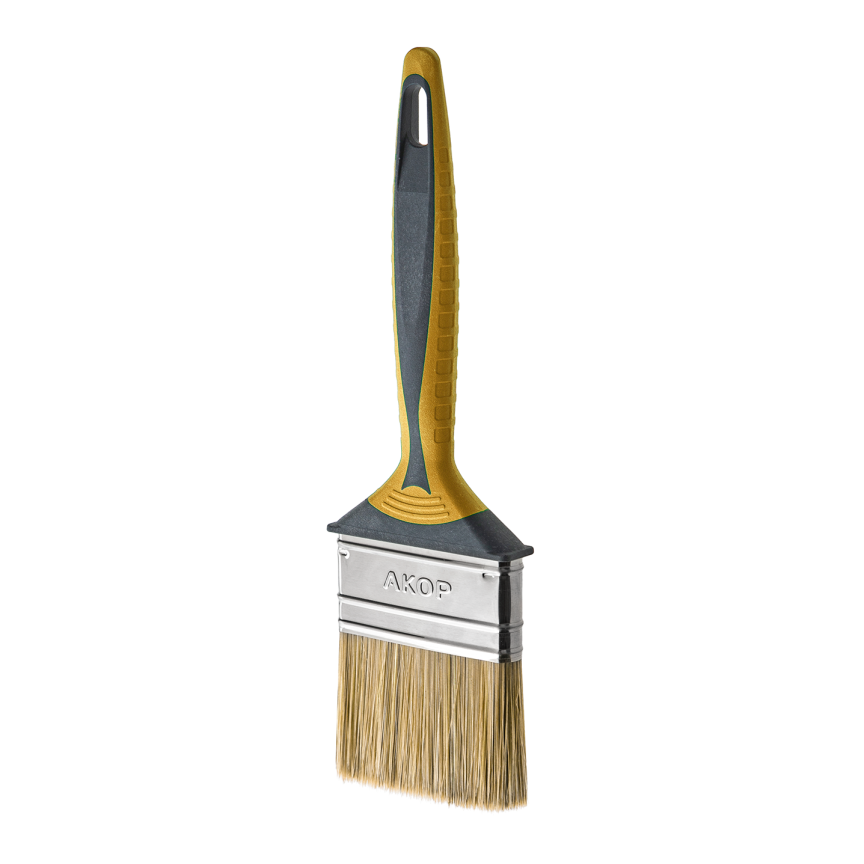 Кисти плоские для эмалей, ширина 25–100 мм, толщина 10–12 мм, двухкомпонентная ручка