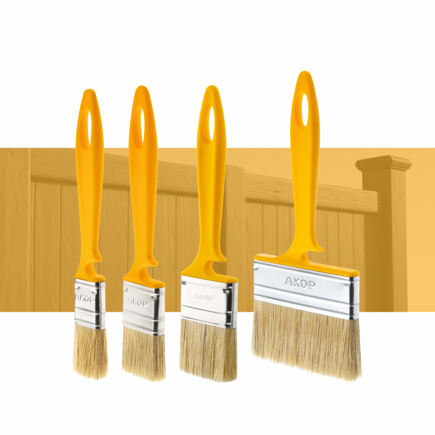 Кисти плоские для эмалей, ширина 25–100 мм, толщина 10–12 мм