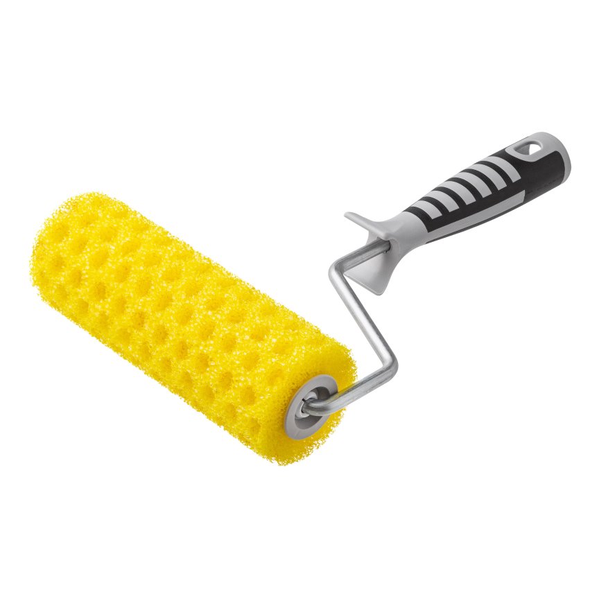 Валики для декорирования, ролики 180 и 250 мм, структурный поролон 18 мм, горошек, двухкомпонентная ручка, кронштейн 8 мм