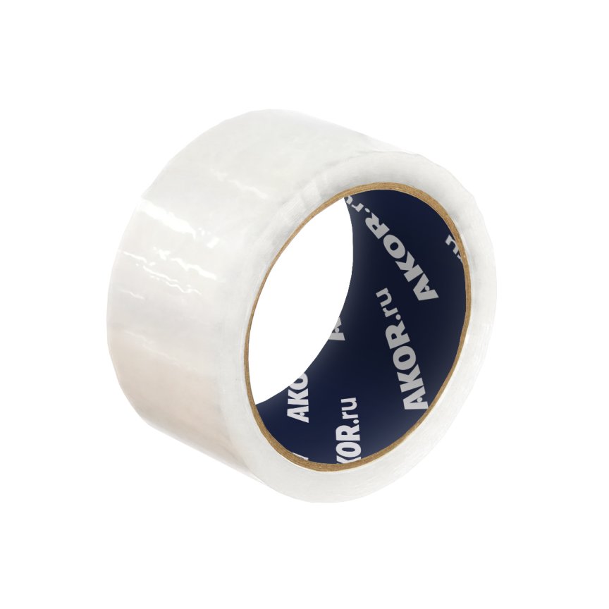 Лента клейкая прозрачная, скотч, длина 66 и 132 м, ширина 48 мм, толщина 45 мкм